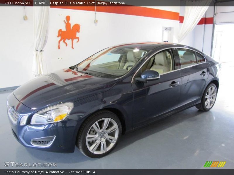 Caspian Blue Metallic / Soft Beige/Sandstone 2011 Volvo S60 T6 AWD