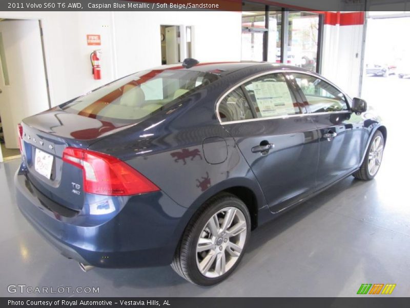 Caspian Blue Metallic / Soft Beige/Sandstone 2011 Volvo S60 T6 AWD