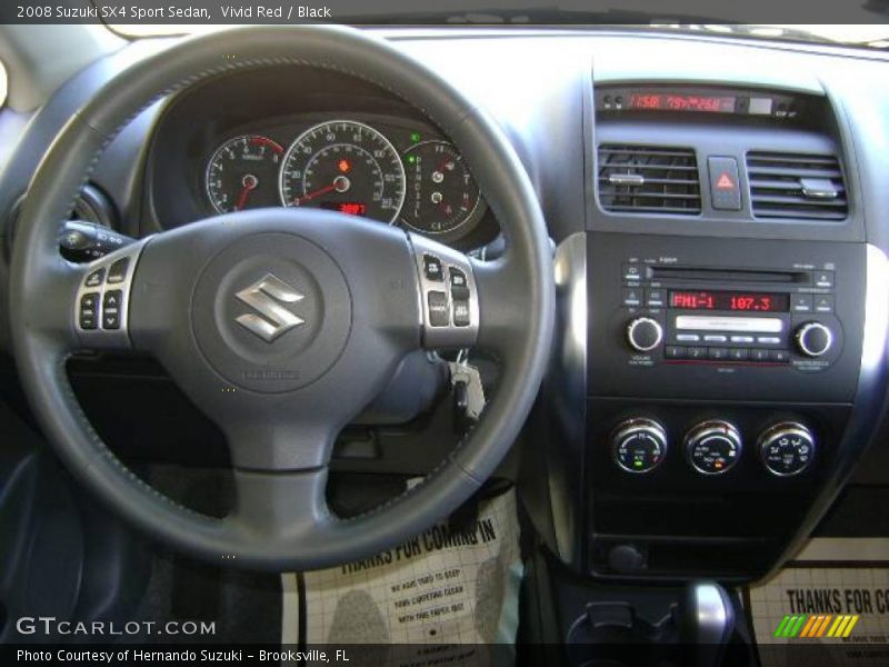 Vivid Red / Black 2008 Suzuki SX4 Sport Sedan
