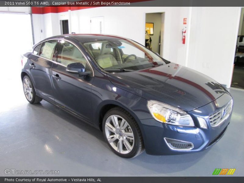 Caspian Blue Metallic / Soft Beige/Sandstone 2011 Volvo S60 T6 AWD