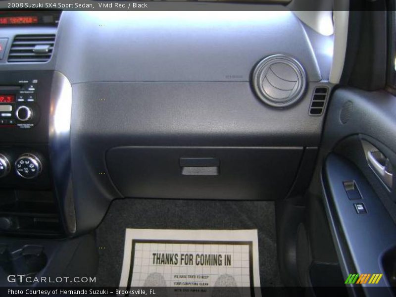 Vivid Red / Black 2008 Suzuki SX4 Sport Sedan