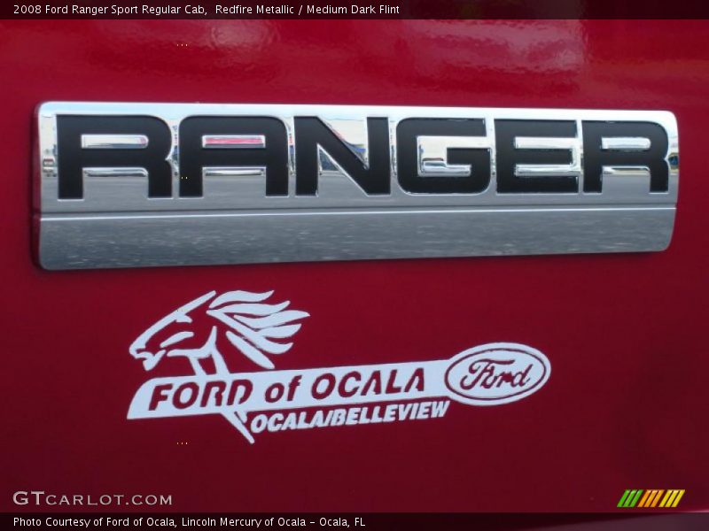Redfire Metallic / Medium Dark Flint 2008 Ford Ranger Sport Regular Cab