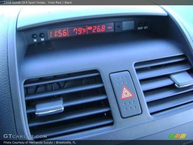 Vivid Red / Black 2008 Suzuki SX4 Sport Sedan