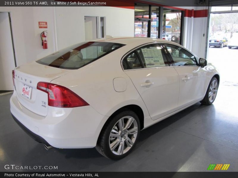 Ice White / Soft Beige/Sandstone 2011 Volvo S60 T6 AWD