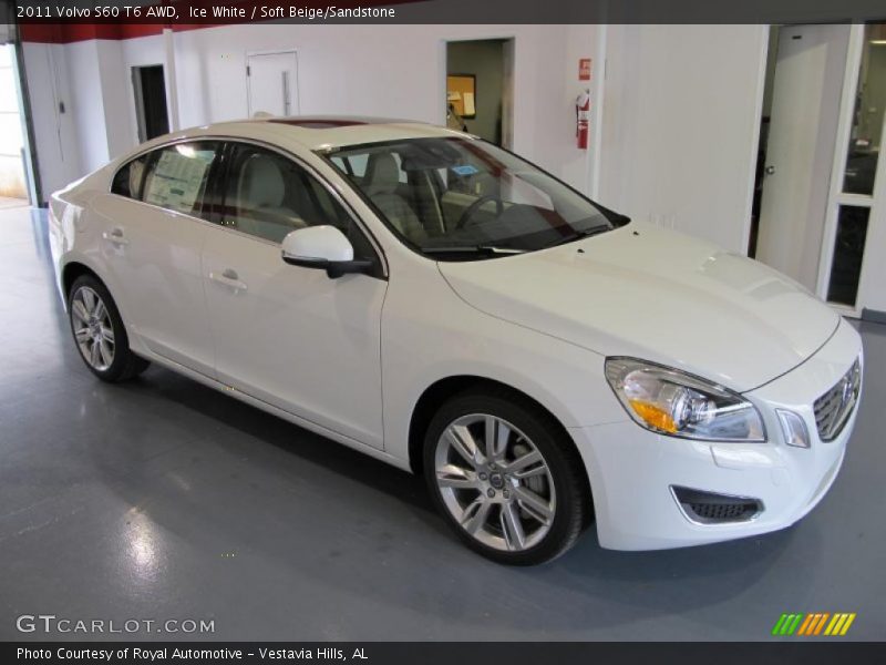 Ice White / Soft Beige/Sandstone 2011 Volvo S60 T6 AWD