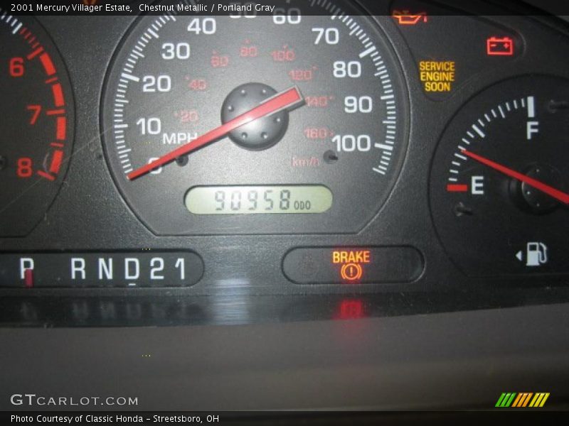 Chestnut Metallic / Portland Gray 2001 Mercury Villager Estate