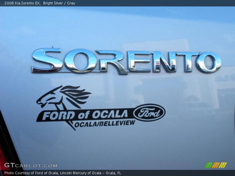 Bright Silver / Gray 2008 Kia Sorento EX