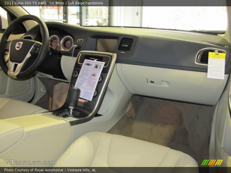 Ice White / Soft Beige/Sandstone 2011 Volvo S60 T6 AWD