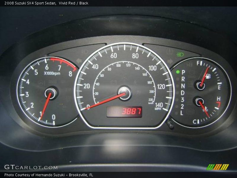 Vivid Red / Black 2008 Suzuki SX4 Sport Sedan