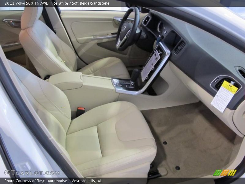 Ice White / Soft Beige/Sandstone 2011 Volvo S60 T6 AWD