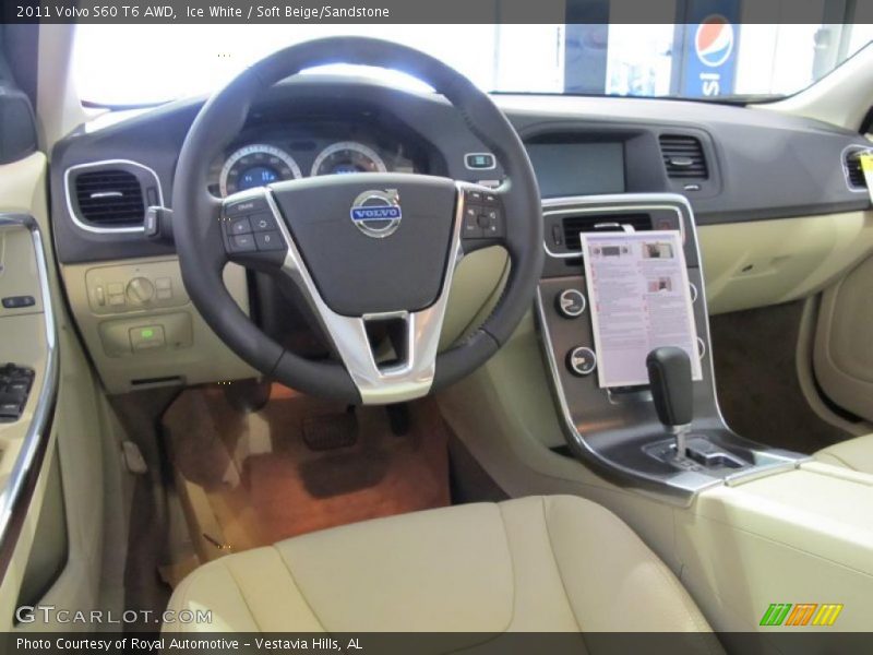 Ice White / Soft Beige/Sandstone 2011 Volvo S60 T6 AWD