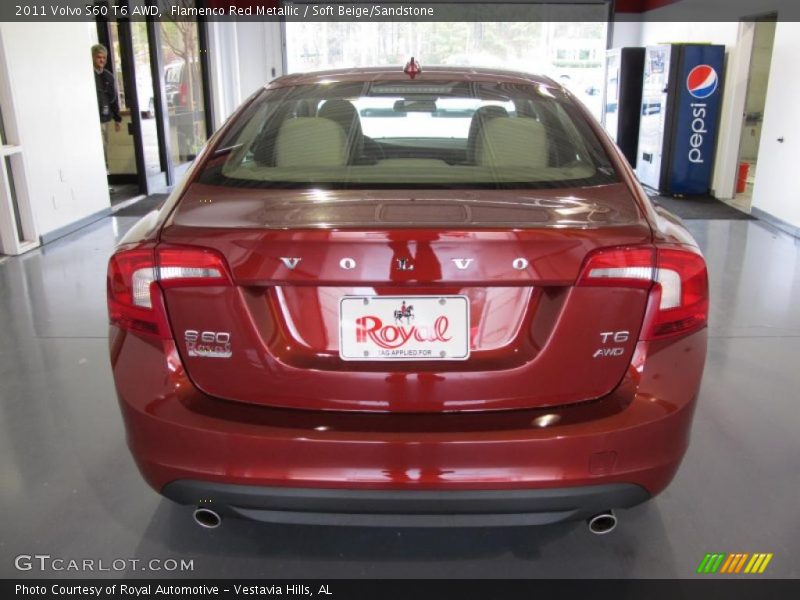 Flamenco Red Metallic / Soft Beige/Sandstone 2011 Volvo S60 T6 AWD