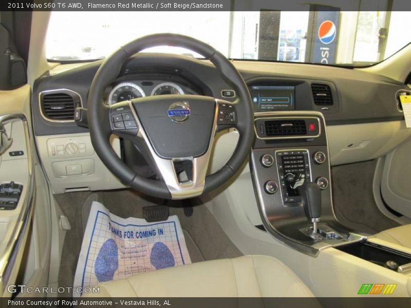 Flamenco Red Metallic / Soft Beige/Sandstone 2011 Volvo S60 T6 AWD