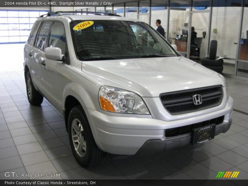 Starlight Silver Metallic / Gray 2004 Honda Pilot EX-L 4WD