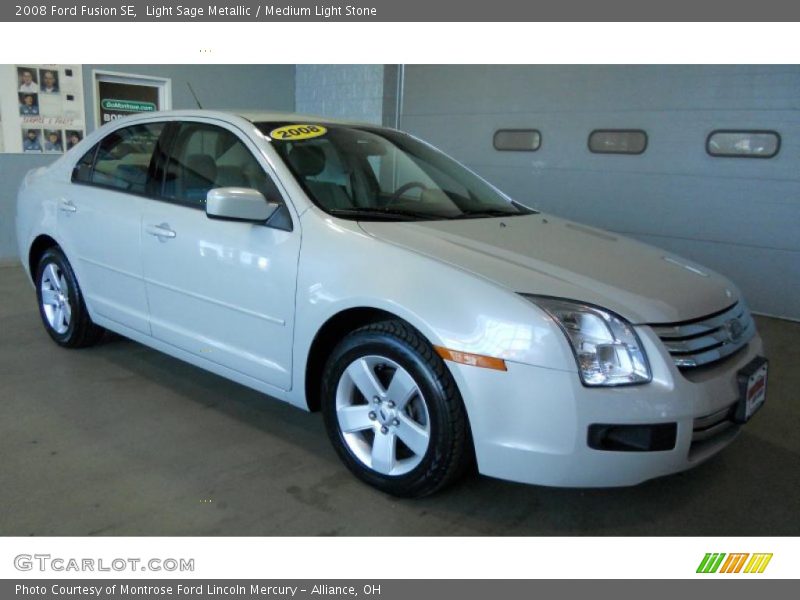 Light Sage Metallic / Medium Light Stone 2008 Ford Fusion SE
