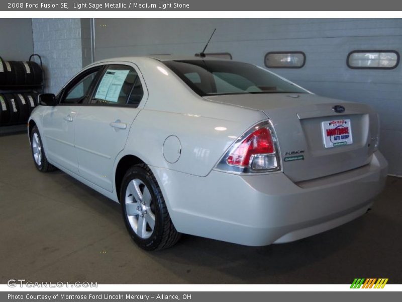 Light Sage Metallic / Medium Light Stone 2008 Ford Fusion SE