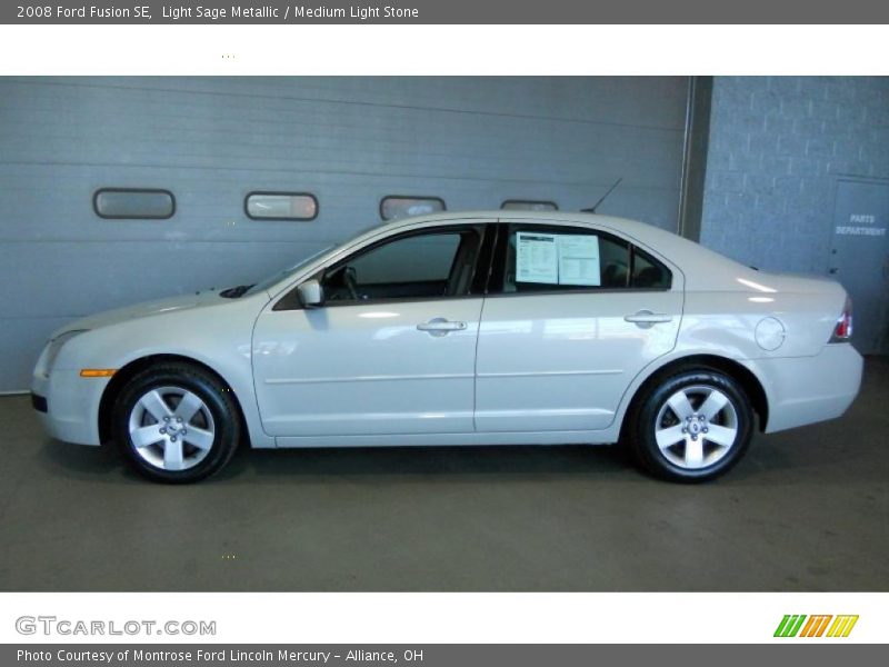Light Sage Metallic / Medium Light Stone 2008 Ford Fusion SE