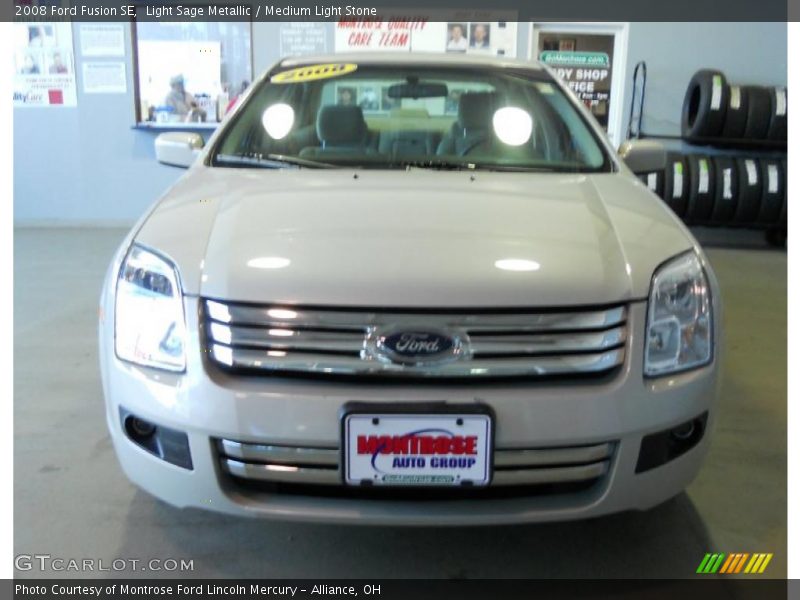 Light Sage Metallic / Medium Light Stone 2008 Ford Fusion SE