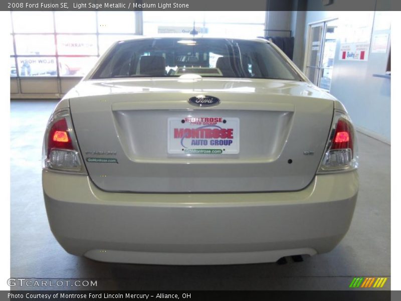 Light Sage Metallic / Medium Light Stone 2008 Ford Fusion SE