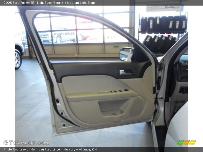 Light Sage Metallic / Medium Light Stone 2008 Ford Fusion SE