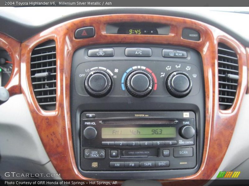 Controls of 2004 Highlander V6