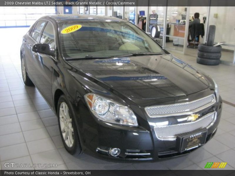 Black Granite Metallic / Cocoa/Cashmere 2009 Chevrolet Malibu LTZ Sedan