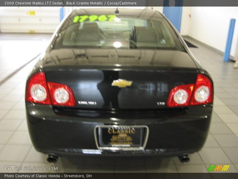 Black Granite Metallic / Cocoa/Cashmere 2009 Chevrolet Malibu LTZ Sedan