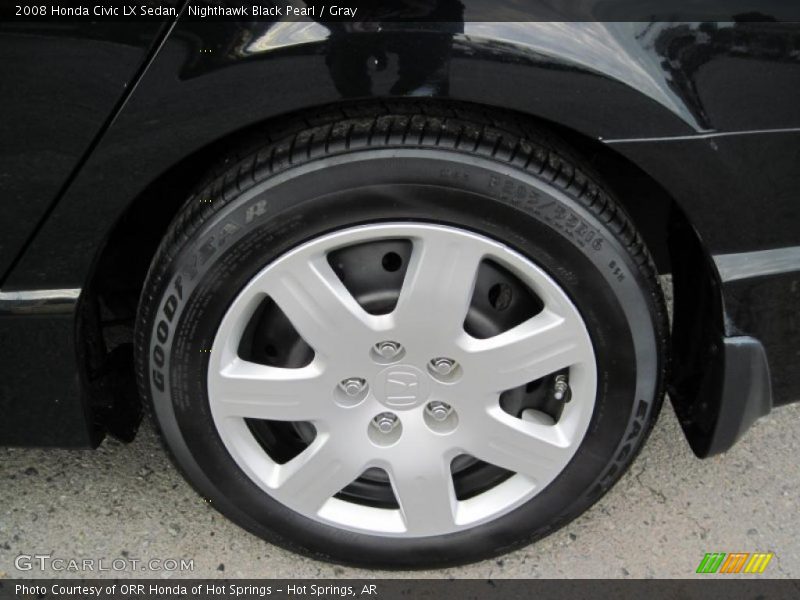 Nighthawk Black Pearl / Gray 2008 Honda Civic LX Sedan