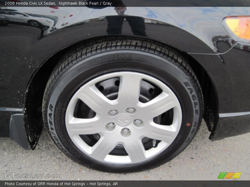 Nighthawk Black Pearl / Gray 2008 Honda Civic LX Sedan