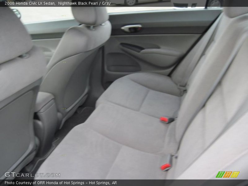 Nighthawk Black Pearl / Gray 2008 Honda Civic LX Sedan