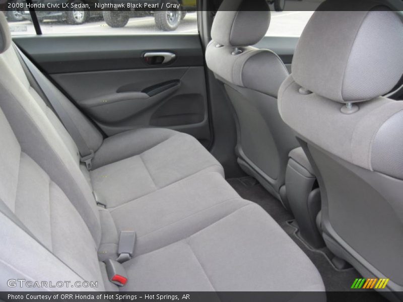 Nighthawk Black Pearl / Gray 2008 Honda Civic LX Sedan