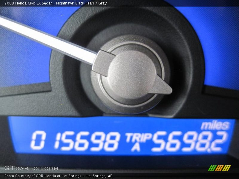 Nighthawk Black Pearl / Gray 2008 Honda Civic LX Sedan