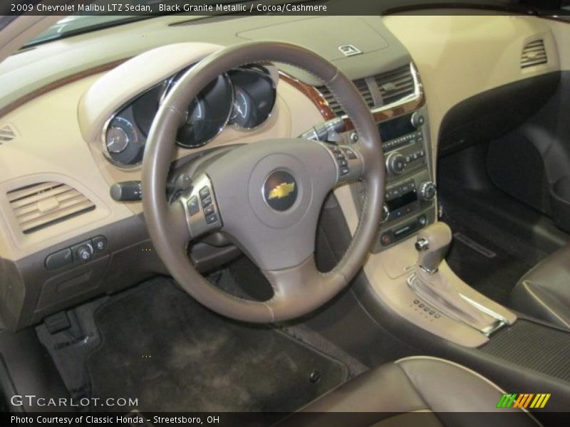 Black Granite Metallic / Cocoa/Cashmere 2009 Chevrolet Malibu LTZ Sedan
