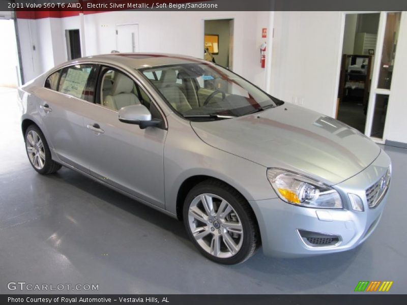 Electric Silver Metallic / Soft Beige/Sandstone 2011 Volvo S60 T6 AWD