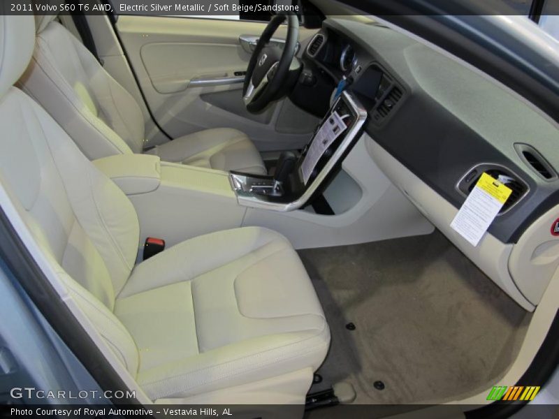 Electric Silver Metallic / Soft Beige/Sandstone 2011 Volvo S60 T6 AWD