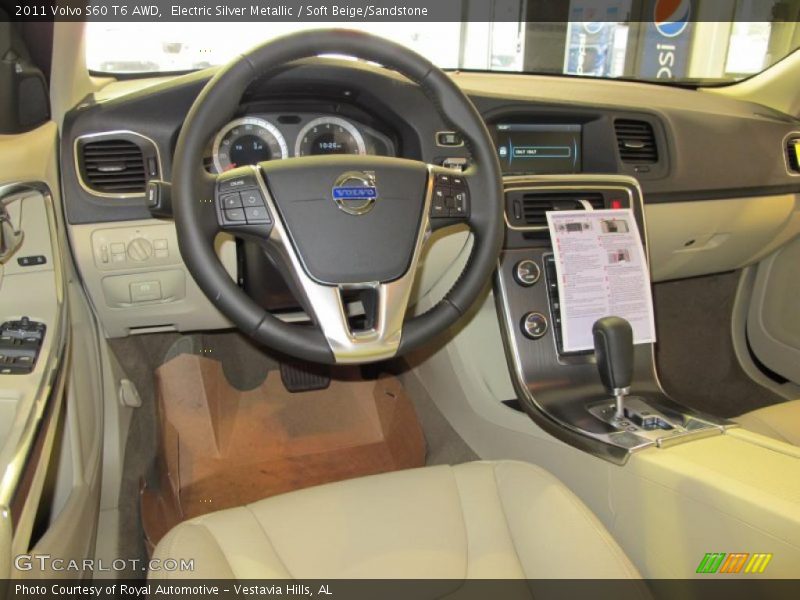 Electric Silver Metallic / Soft Beige/Sandstone 2011 Volvo S60 T6 AWD