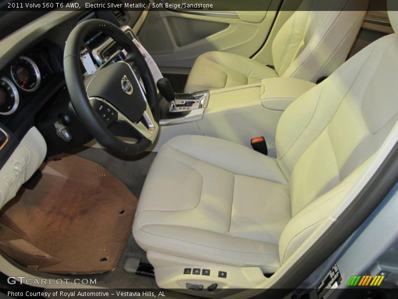 Electric Silver Metallic / Soft Beige/Sandstone 2011 Volvo S60 T6 AWD