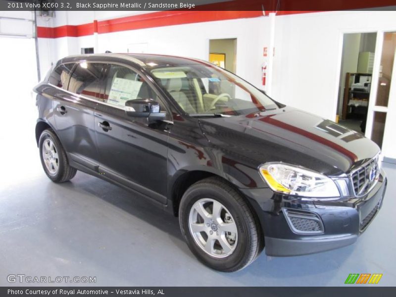 Black Sapphire Metallic / Sandstone Beige 2011 Volvo XC60 3.2