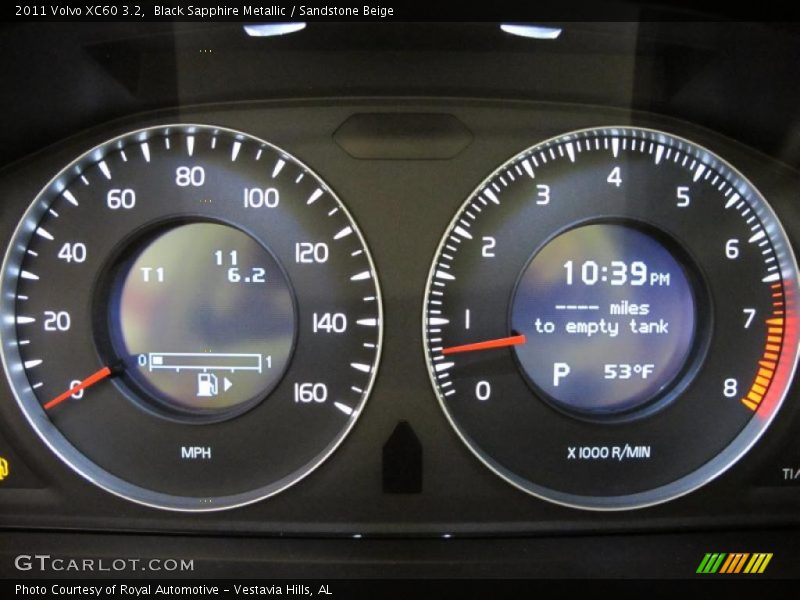 Black Sapphire Metallic / Sandstone Beige 2011 Volvo XC60 3.2