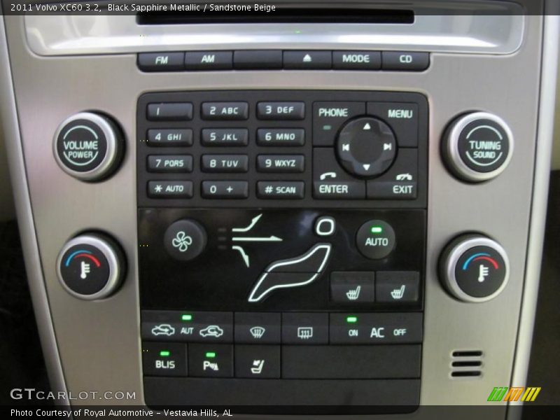 Black Sapphire Metallic / Sandstone Beige 2011 Volvo XC60 3.2