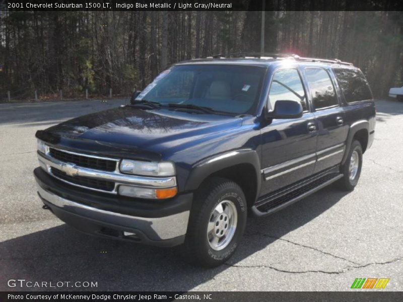 Indigo Blue Metallic / Light Gray/Neutral 2001 Chevrolet Suburban 1500 LT
