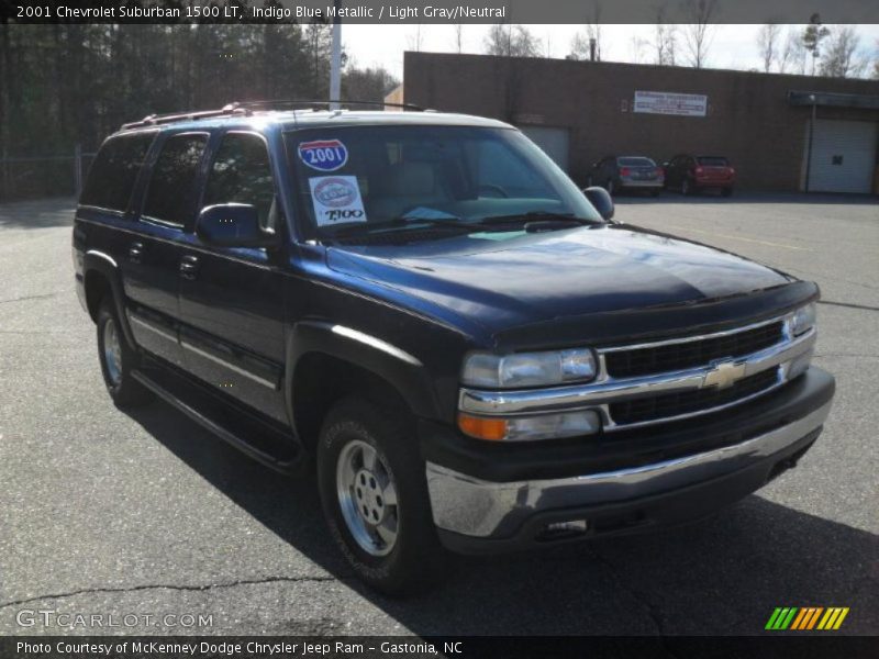Indigo Blue Metallic / Light Gray/Neutral 2001 Chevrolet Suburban 1500 LT
