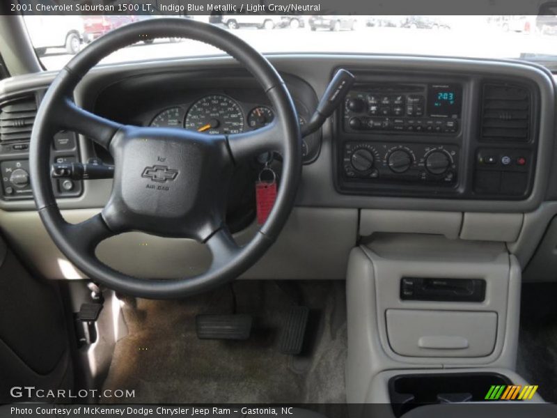 Indigo Blue Metallic / Light Gray/Neutral 2001 Chevrolet Suburban 1500 LT