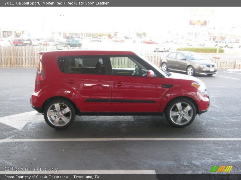 Molten Red / Red/Black Sport Leather 2011 Kia Soul Sport