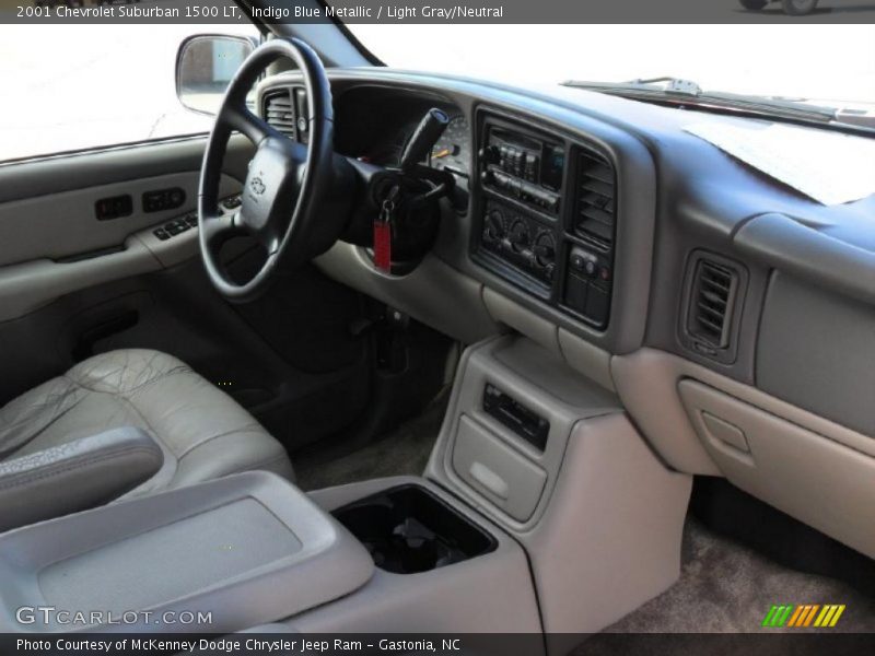 Indigo Blue Metallic / Light Gray/Neutral 2001 Chevrolet Suburban 1500 LT