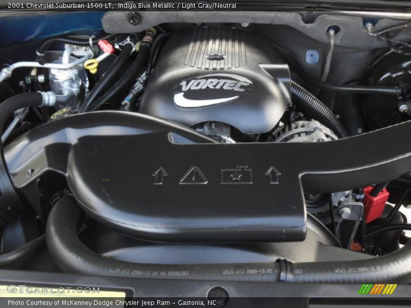 Indigo Blue Metallic / Light Gray/Neutral 2001 Chevrolet Suburban 1500 LT