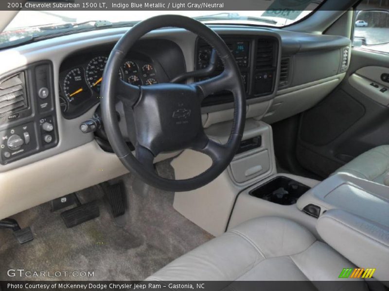 Indigo Blue Metallic / Light Gray/Neutral 2001 Chevrolet Suburban 1500 LT