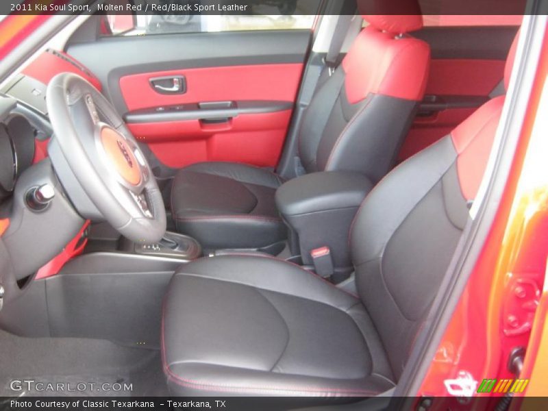  2011 Soul Sport Red/Black Sport Leather Interior