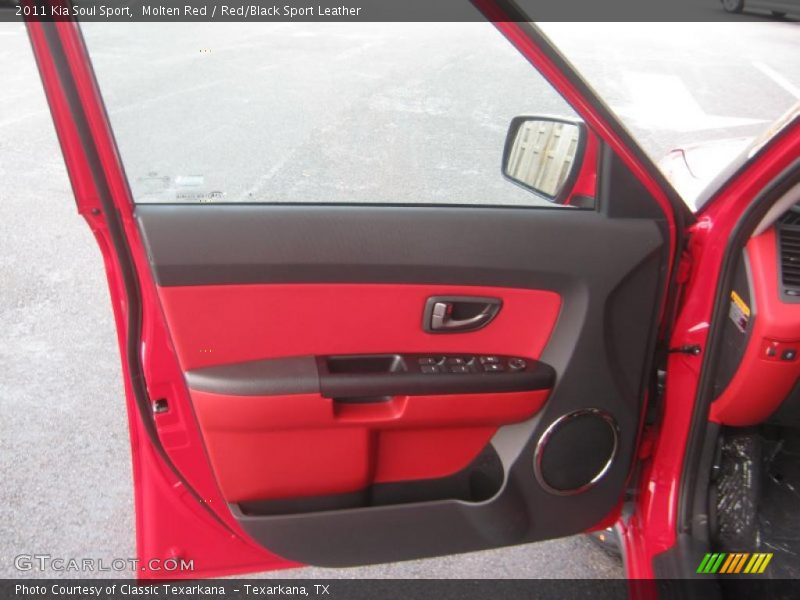 Molten Red / Red/Black Sport Leather 2011 Kia Soul Sport