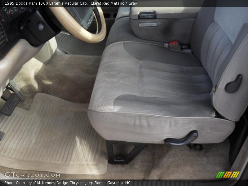 Claret Red Metallic / Gray 1995 Dodge Ram 1500 Laramie Regular Cab